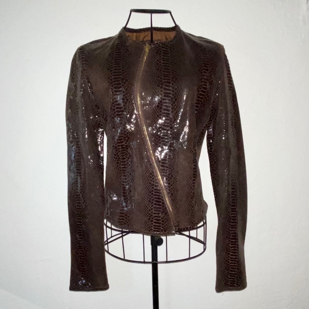 Tarah Smith - faux snake skin jacket - NWOT